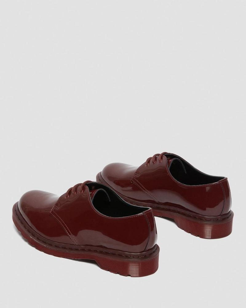 Zapatos Oxford Dr Martens 1461 Made in England Mono Charol Cuero Mujer Rojos | MX 439HAP